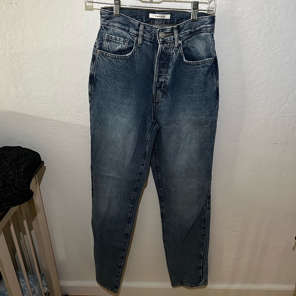 dark wash dad jean